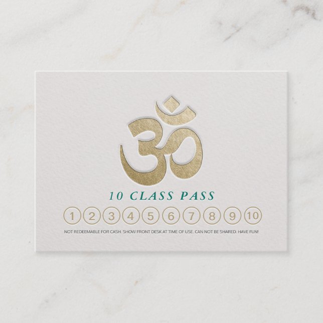 Yoga Mediation Instructor Class Pass Loyalty Card Treuekarte (Vorderseite)