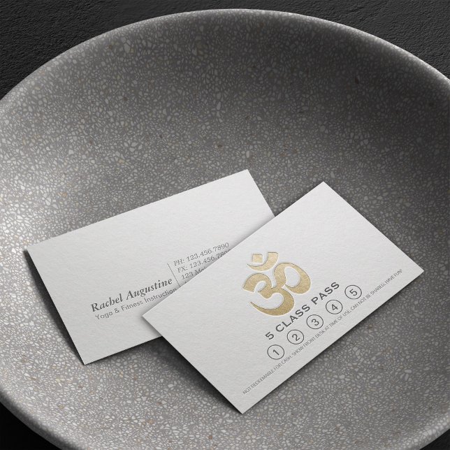 Yoga Mediation Instructor Class Pass Loyalty Card Treuekarte (Von Creator hochgeladen)