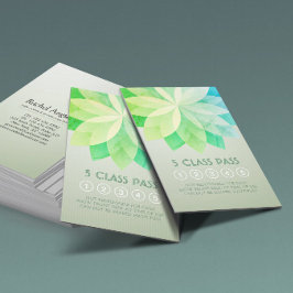 Yoga Mediation Instructor Class Pass Loyalty Card Treuekarte