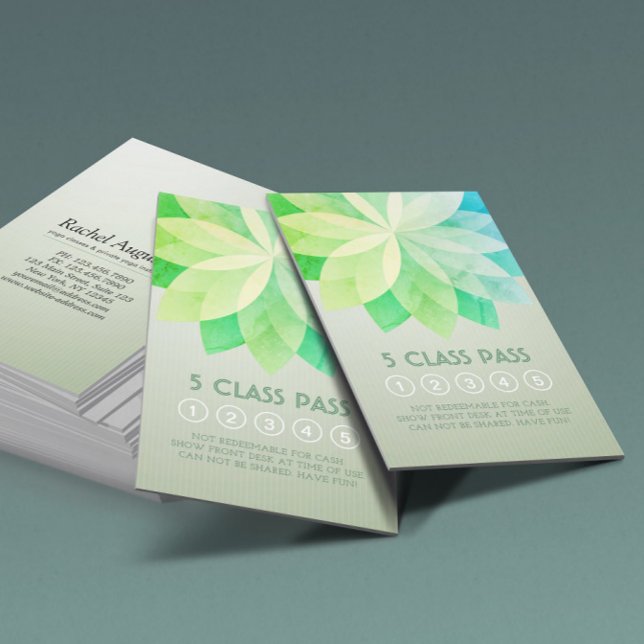 Yoga Mediation Instructor Class Pass Loyalty Card Treuekarte (Von Creator hochgeladen)