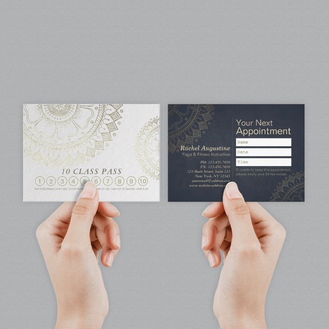 Yoga Mediation Instructor Class Pass Loyalty Card Treuekarte (Von Creator hochgeladen)