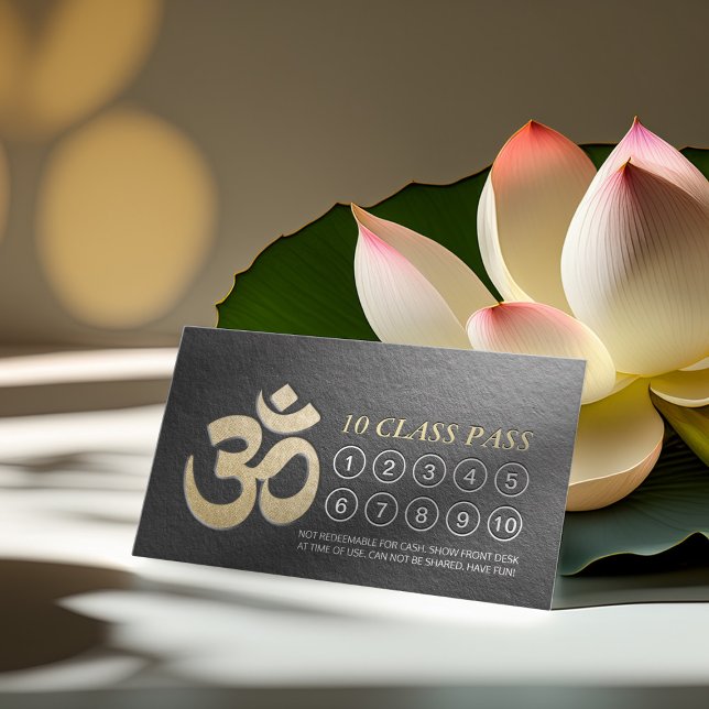 Yoga Mediation Instructor Class Pass Loyalty Card Treuekarte (Von Creator hochgeladen)