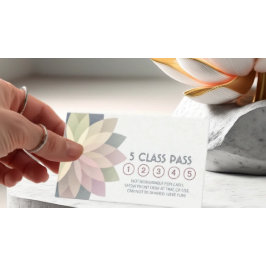 Yoga Mediation Instructor Class Pass Loyalty Card Treuekarte