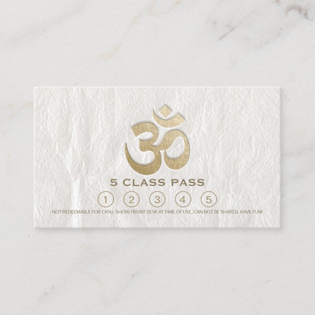 Yoga Mediation Instructor Class Pass Loyalty Card Treuekarte (Vorderseite)