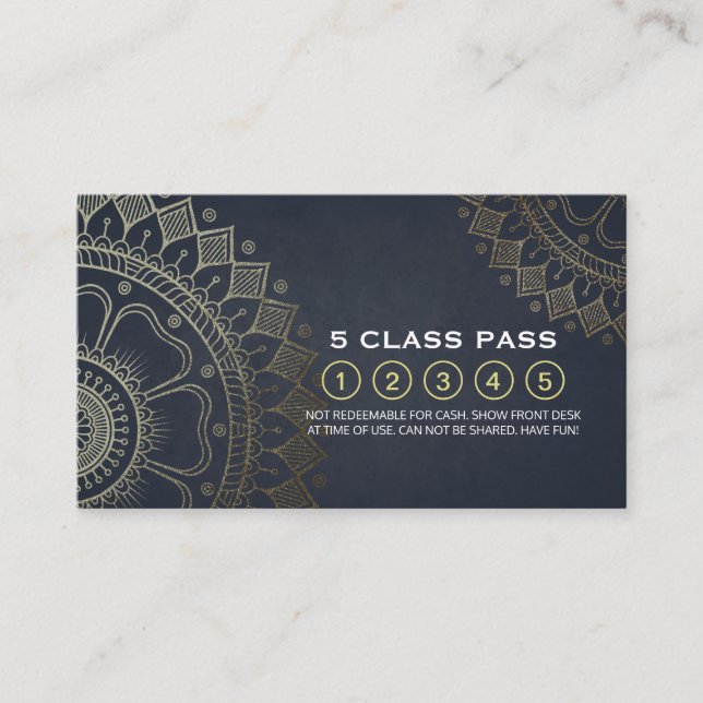 Yoga Mediation Instructor Class Pass Loyalty Card Treuekarte (Vorderseite)