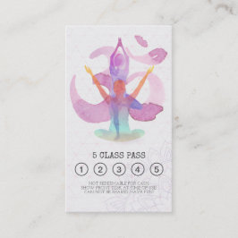 Yoga Mediation Instructor Class Pass Loyalty Card Treuekarte