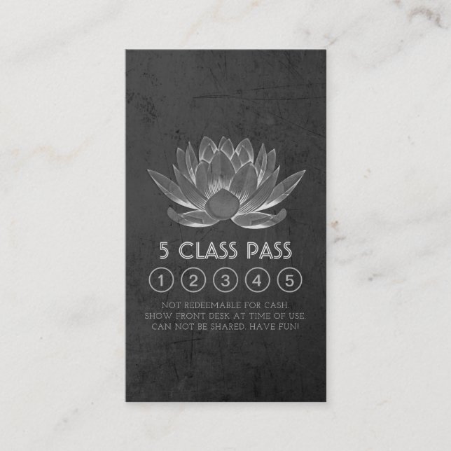 Yoga Mediation Instructor Class Pass Loyalty Card Treuekarte (Vorderseite)