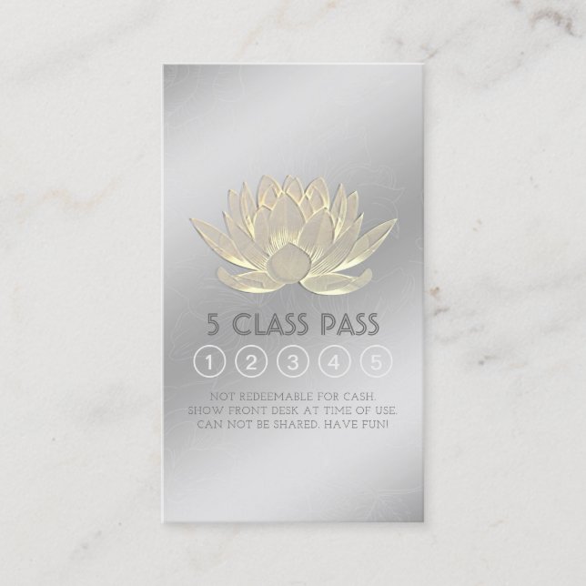 Yoga Mediation Instructor Class Pass Loyalty Card Treuekarte (Vorderseite)