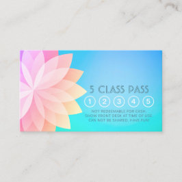 Yoga Mediation Instructor Class Pass Loyalty Card Treuekarte
