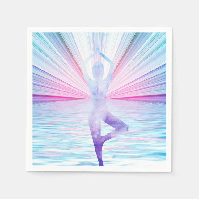 Yoga Mediation Namaste Party oder Special Event Serviette (Vorderseite)