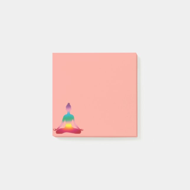 Yoga Mediation Post-it Klebezettel (Vorderseite)