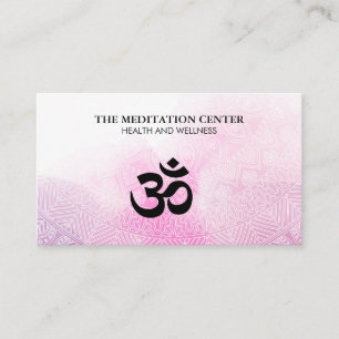Yoga Mediation Tribal Muster   Wasserfarbe Visitenkarte