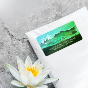 Yoga-Mediationslehrer des Naturlehrers Reiki Adressaufkleber