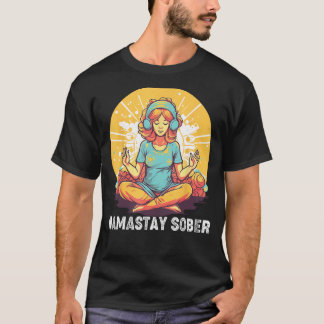 Yoga Meditat Exhale Inhalation Tipsy Trinken Namas T-Shirt