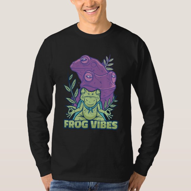Yoga Meditating Frog T-Shirt (Vorderseite)