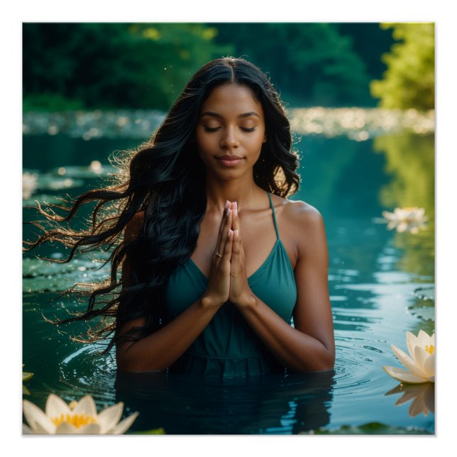 YOGA - MEDITATION - CARPE DIEM - WELLNESS POSTER (Vorderseite)