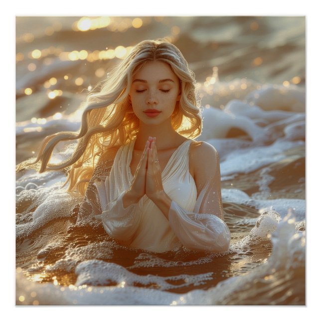YOGA - MEDITATION - CARPE DIEM - WELLNESS POSTER (Vorderseite)
