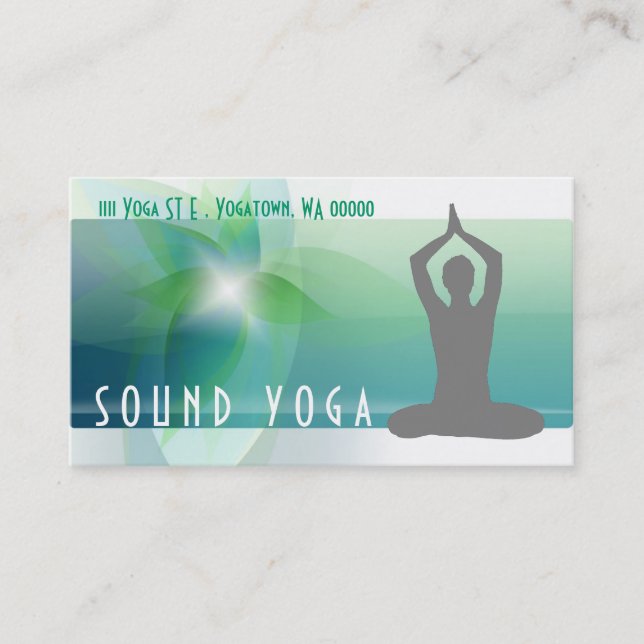Yoga, méditation, Carte de visite spirituel (Devant)