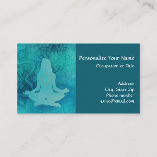Yoga Meditation Chakra Zen Visitenkarte