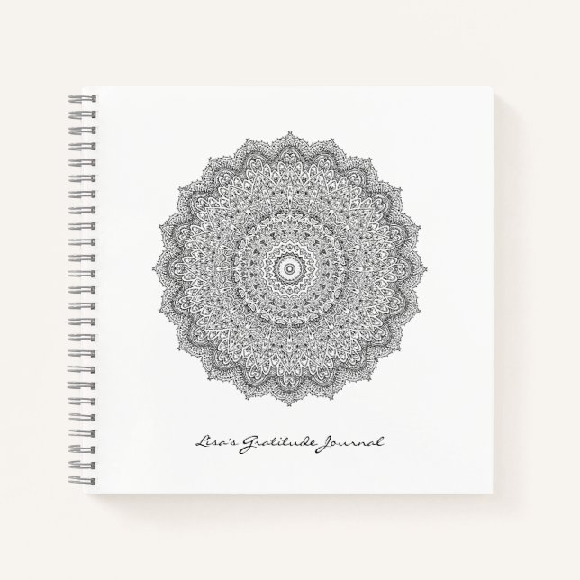 Yoga Meditation Dankbarkeit Mandala Journal Notizbuch (Vorderseite)