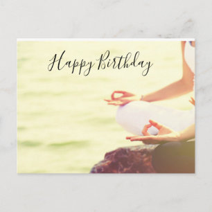 Yoga Meditation des Zeigefingers Geburtskarte Postkarte