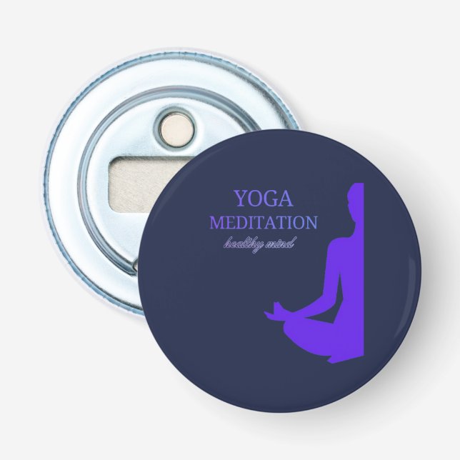 Yoga & Meditation für einen gesunden Geist Flaschenöffner (Vorderseite)