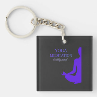 Yoga & Meditation für einen gesunden Geist Schlüsselanhänger