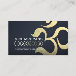 Yoga Meditation Instructor 5 Class Pass OM Symbol Treuekarte