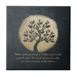 Yoga Meditation Instructor Black Gold Tree Quotes Fliese