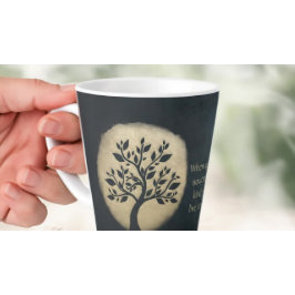 Yoga Meditation Instructor Black Gold Tree Quotes Milchtasse
