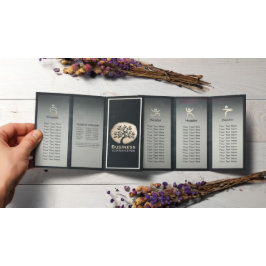 Yoga Meditation Instructor Black Gold Tree TriFold