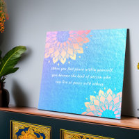 Yoga Meditation Instructor Blue Gold Mandala Zitat