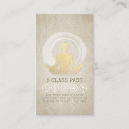 Yoga Meditation Instructor Gold Easy Pose ZEN Zeic Treuekarte