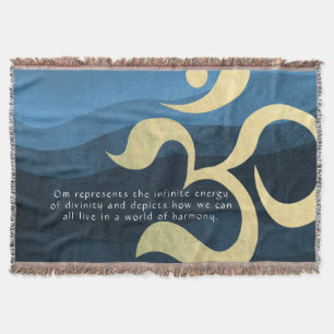 Yoga Meditation Instructor Life Coach OM Quotes Decke