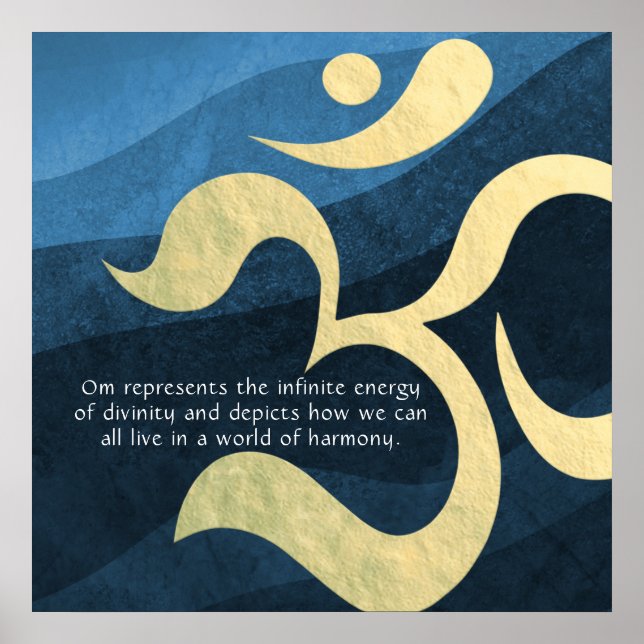 Yoga Meditation Instructor Life Coach OM Quotes po Poster (Vorne)