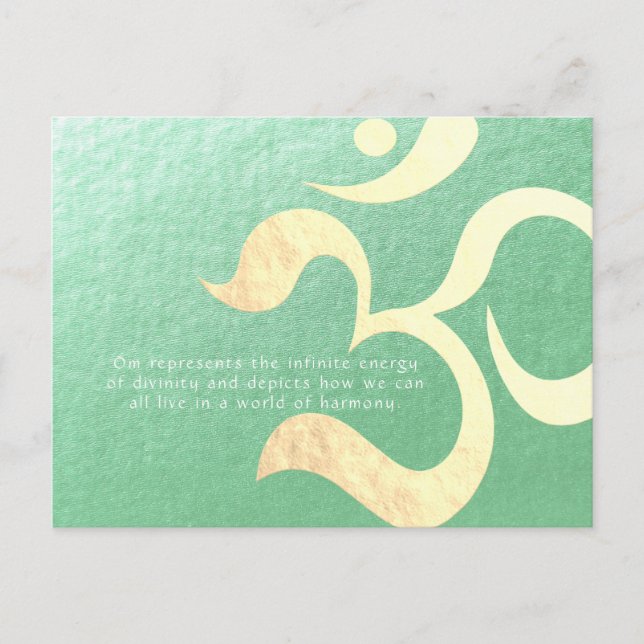 Yoga Meditation Instructor Life Coach OM Quotes Postkarte (Vorderseite)