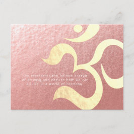 Yoga Meditation Instructor Life Coach OM Quotes Postkarte
