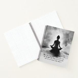 Yoga Meditation Instructor Lotus Pose Tinte Malere Notizbuch