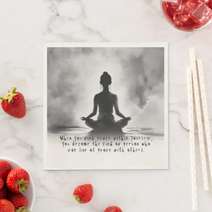 Yoga Meditation Instructor Lotus Pose Tinte Malere Serviette