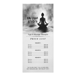 Yoga Meditation Instructor Lotus Pose Tinte Malere Werbekarte