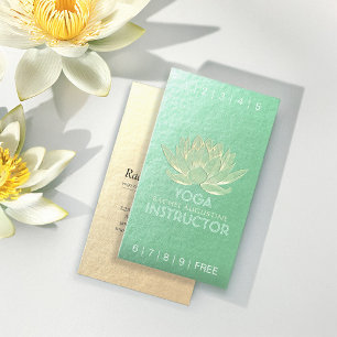YOGA Meditation Instructor Loyalty Punch Lotus Treuekarte