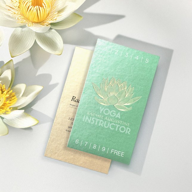 YOGA Meditation Instructor Loyalty Punch Lotus Treuekarte (Von Creator hochgeladen)