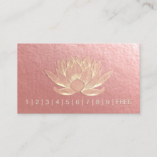 YOGA Meditation Instructor Loyalty Punch Lotus Treuekarte (Vorderseite)
