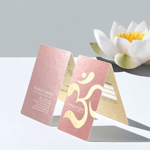 Yoga Meditation Instructor OM Symbol Price List Visitenkarten