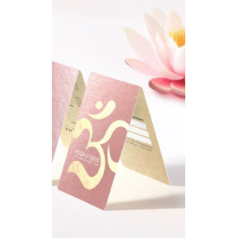 Yoga Meditation Instructor OM Symbol Price List Visitenkarten