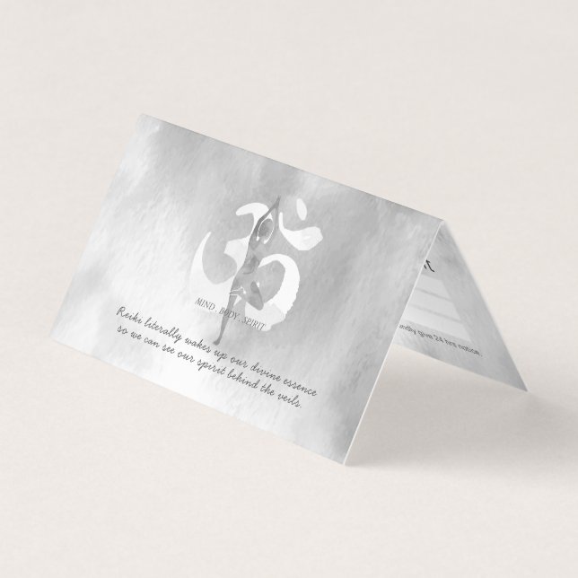 Yoga Meditation Instructor Price List Termin Visitenkarten (Vorderseite)