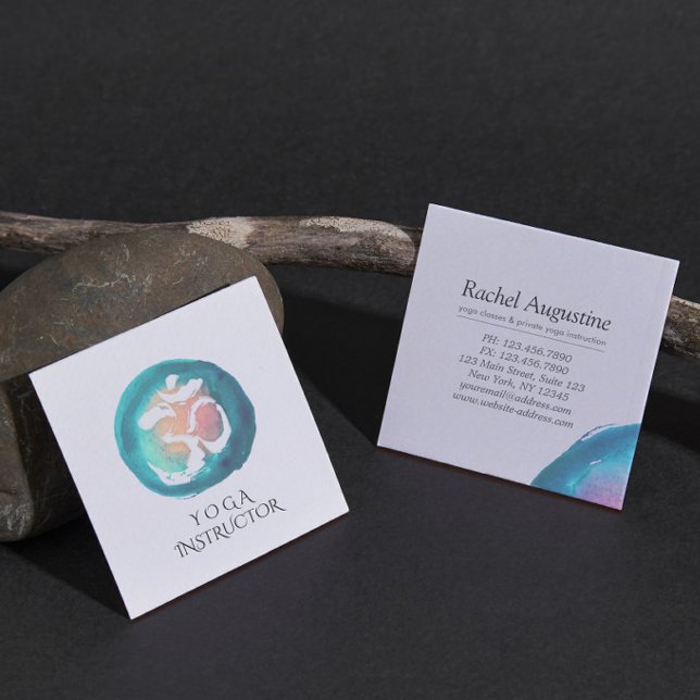 Yoga Meditation Instructor Quadratische Visitenkarte (Von Creator hochgeladen)