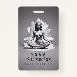 Yoga Meditation Instructor Reiki Master Low Poly Ausweis