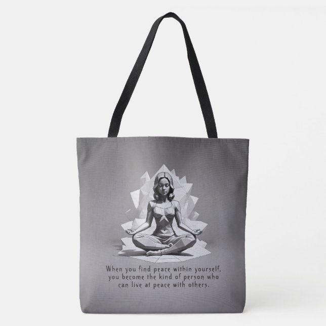 Yoga Meditation Instructor Reiki Master Low Poly Tasche (Vorderseite)