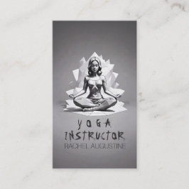 Yoga Meditation Instructor Reiki Master Low Poly Terminkarte